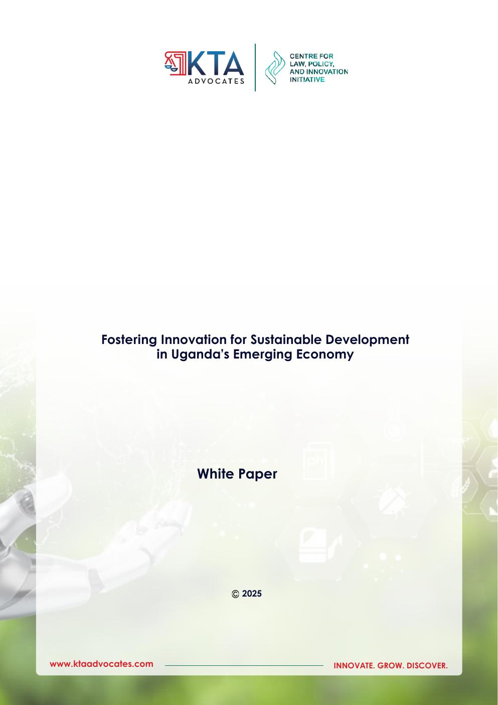White Paper on Fostering Innovation for Sustainable Development in Uganda's Emerging Economy cover