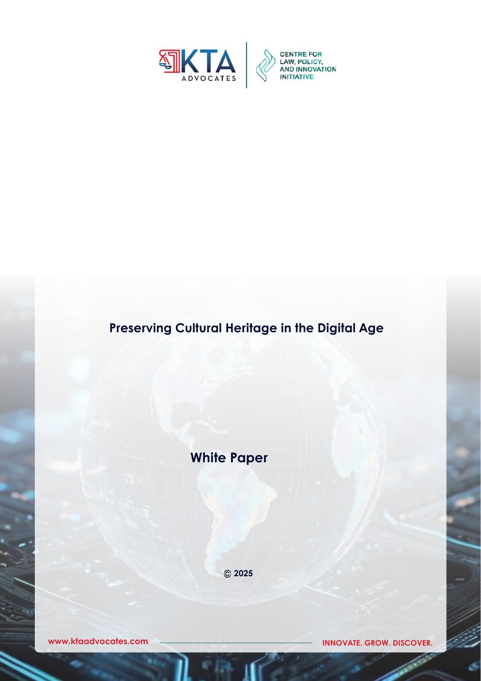 White Paper on Preserving Cultural Heritage in the Digital Age cover